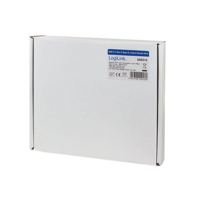 EAN 4052792049169 - LogiLink UA0316 hub de interfaz 10000 Mbit/s Negro imagen 2