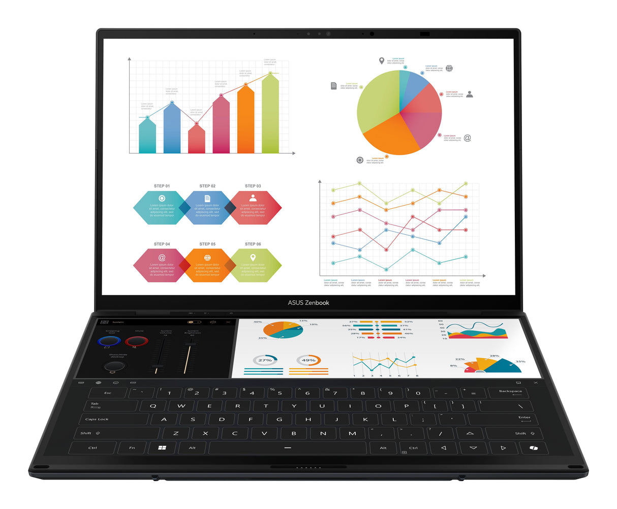 Portátil Asus Zenbook Duo Oled Ux8406ca-Ql335w 14" Intel Core Ultra 7 255h 32gb 1tb Ssd W11 Home