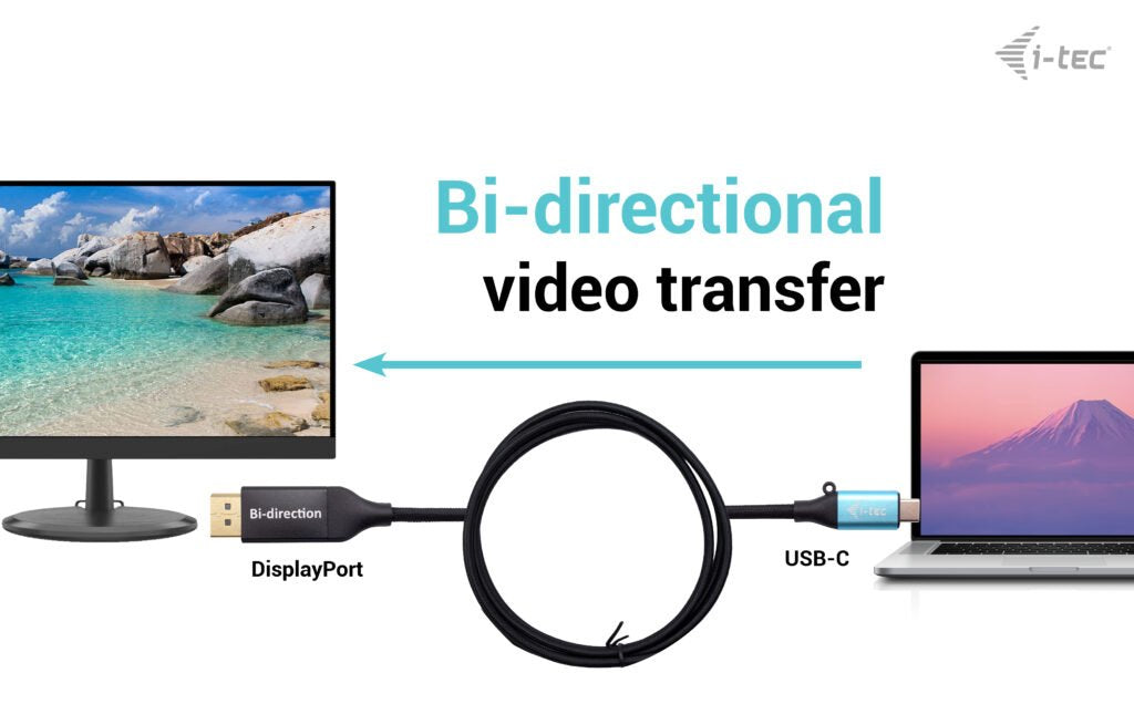 EAN 8595611706202 - i-tec C31CBLDP8KBIDIR adaptador de cable de vídeo 1,5 m USB Tipo C Negro imagen 3