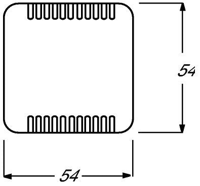 Busch Jaeger 2114-214 Placa Central F.Kühlteil F.Up-Drehdimmer Busch-Dimmer Blanco Alpino