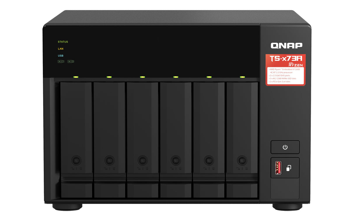 Nas Qnap Ts-673a-8g 6 Bahías 3.5'- 2.5' 8gb Ddr4 Formato Torre