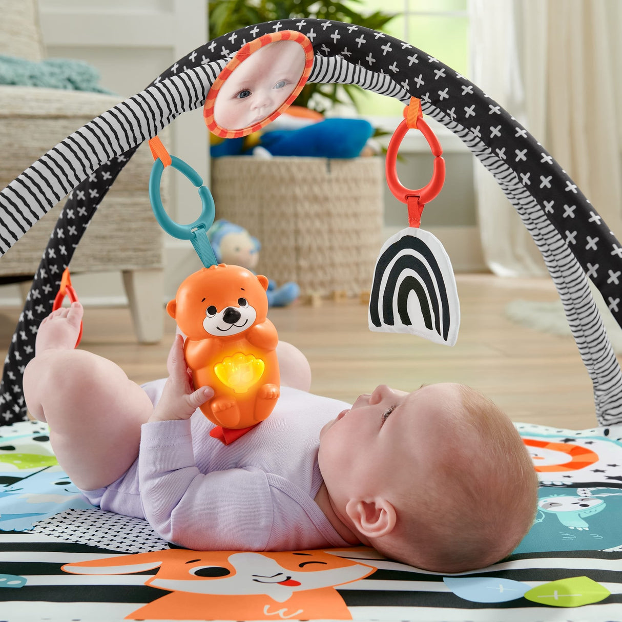 EAN 0194735000319 - Fisher-Price HBP41 gimnasio para bebé y tapete de juego Tela, Plástico Multicolor Gimnasio para bebés imagen 3
