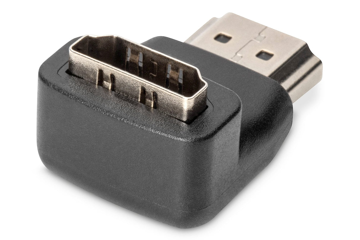 Adaptador Hdmi Macho A Hdmi Hembra Acodado Negro