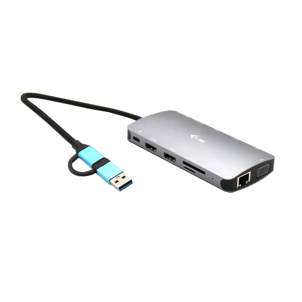 I-Tec Usb-C Metal Nano Dock 2xhdmi 1xvga 1xsd Cardreader 1xmicrosd Cardreader 1xglan 3xusb 2.0 1xusb 3.2 1xusb-C3.2data 1xusb-C Pd
