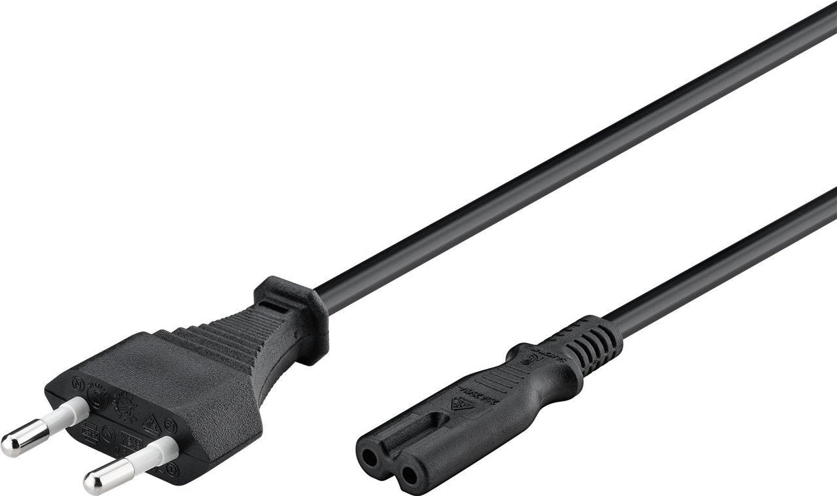 Goobay 50084 Cable De Alimentacion Euro 1.5 M, Negro