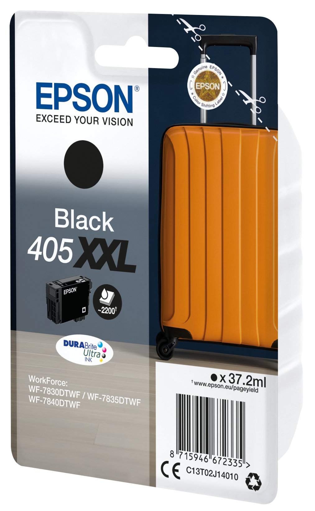 EAN 8715946672335 - Epson 405XXL DURABrite Ultra Ink cartucho de tinta 1 pieza(s) Original Extra (Súper) alto rendimiento Neg imagen 2