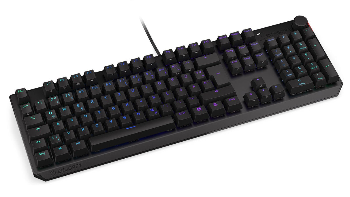 Teclado Alemán Endorfy Thock Usb Qwertz Negro