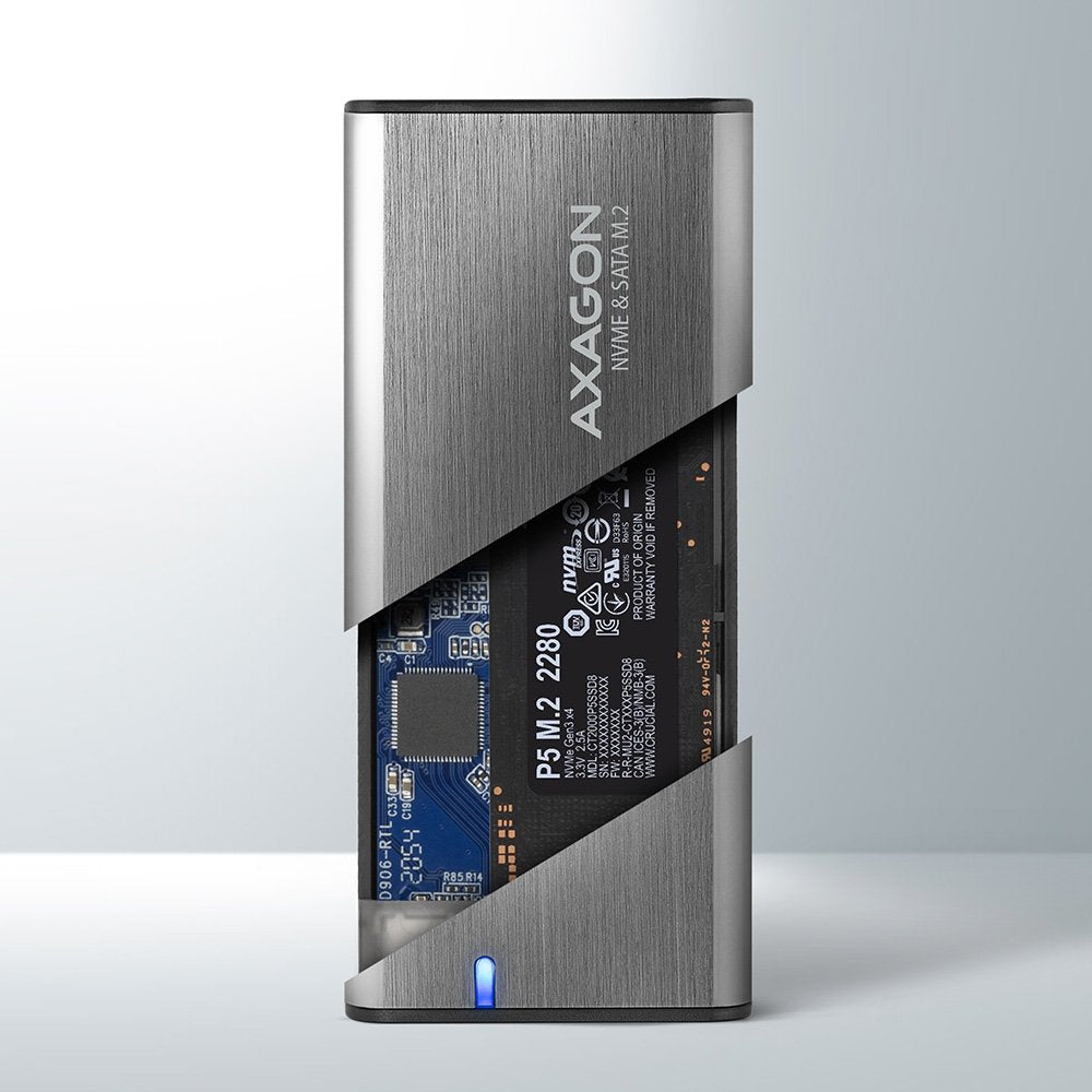 EAN 8595247906328 - Axagon EEM2-SG2 caja para disco duro externo Caja externa para unidad de estado sólido (SSD) Gris M.2 imagen 4