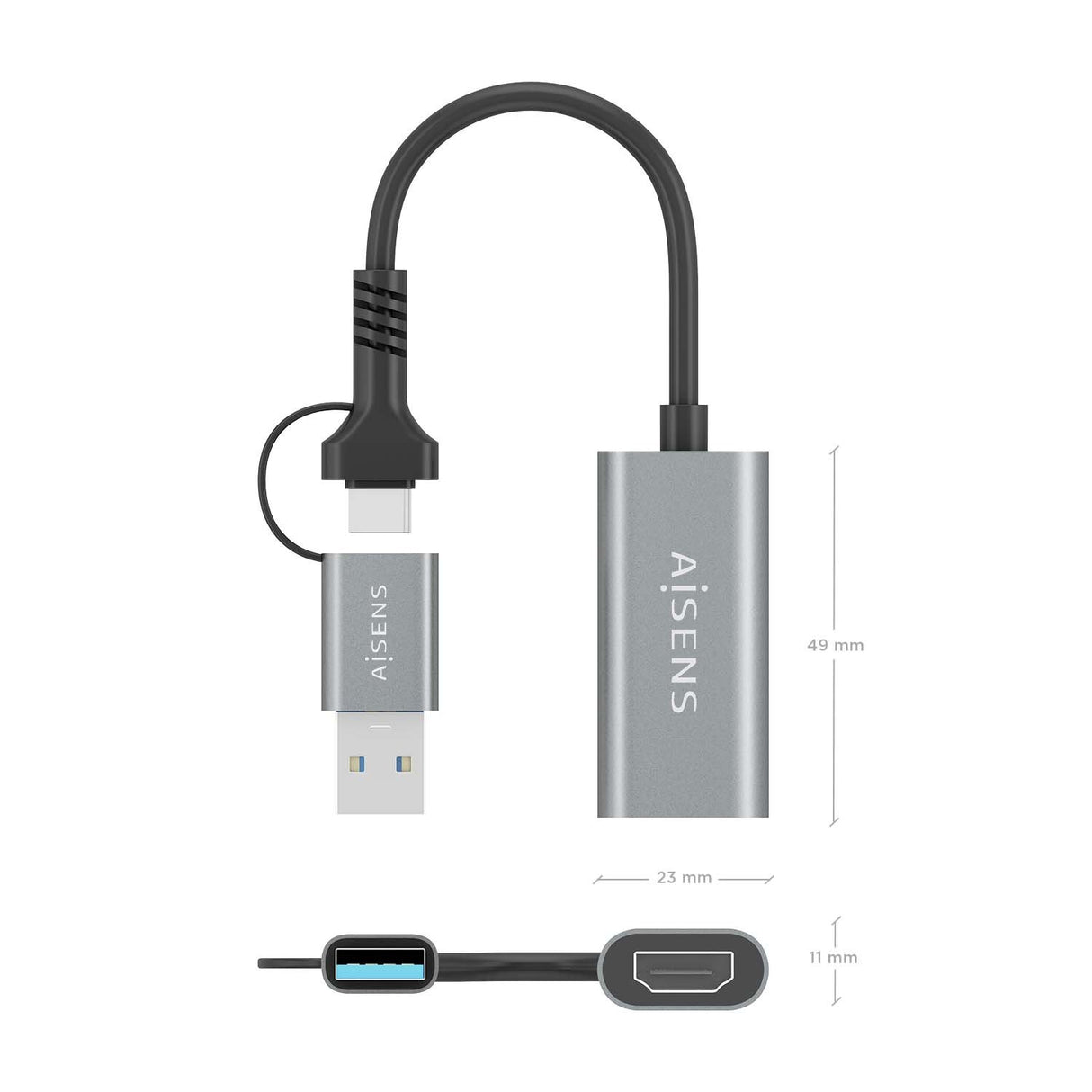 EAN 8435739902479 - AISENS A109-0913 Adaptador gráfico USB 1920 x 1080 Pixeles imagen 4