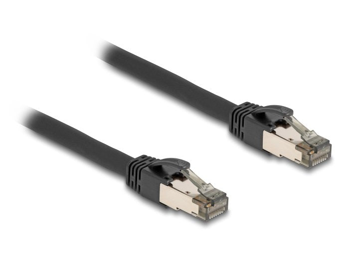Delock 80242 Cable De Red Rj45 Cat.6a U/Ftp Ultraflexible Con Cubierta Metálica Interior, 3 M, Negro