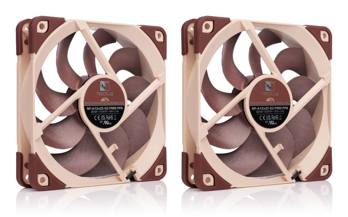 Noctua Nf-A12x25 G2 Pwm Sx2-Pp (Pwm-Anschluss, 2 Ventilador, 120 Mm) Nf-A12x25 G2 Pwm Sx2-Pp