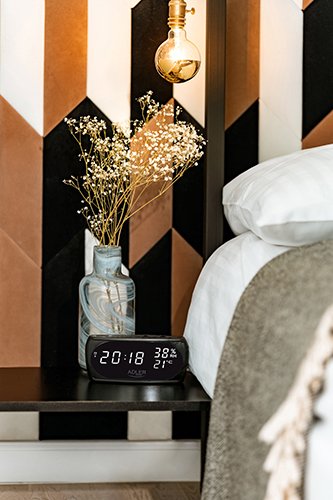 Adler Ad 1186 Reloj De Sobremesa Digital Triangular Negro