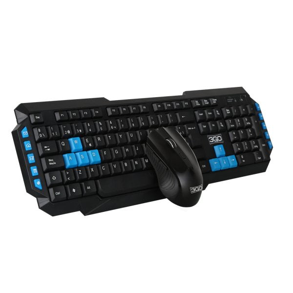 Teclado + Raton + Auriculares 3go Drile Negro