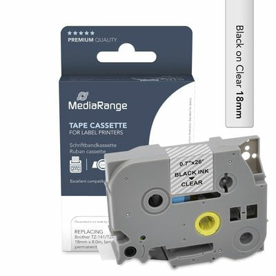 Cinta Mediarange Aprox. Brother Tz-141 Tze-141 18mm 8m Negro
