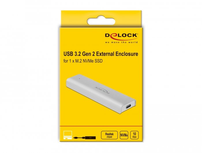 EAN 4043619426348 - DeLOCK 42634 caja para disco duro externo Caja externa para unidad de estado sólido (SSD) Plata imagen 4