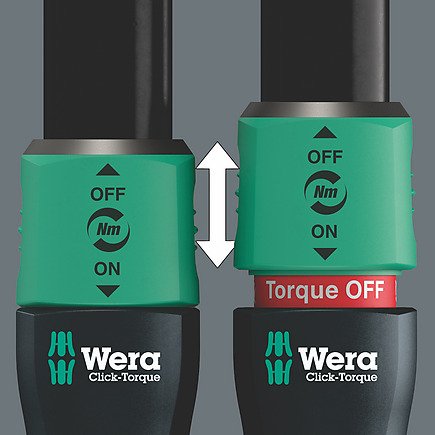 Llave De Par Wera Con Un Cuarto Bloqueo De Click-Torque De Máximo C 3 R/L Negro/Verde, Salida 1/2 ", 40 A 200 Nm 05075695001
