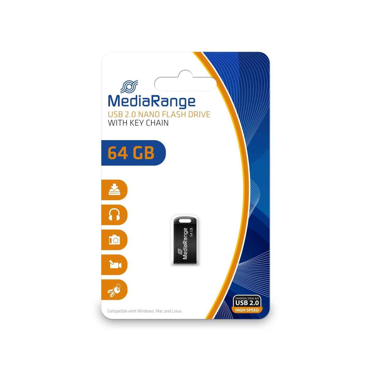EAN 4260283115518 - MediaRange MR923 unidad flash USB 64 GB USB tipo A 2.0 Negro imagen 1