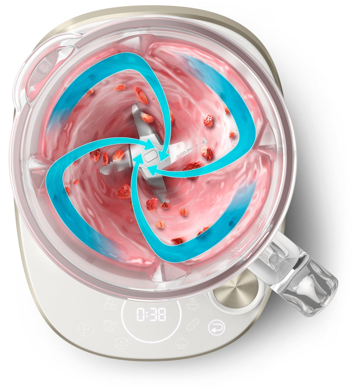 Batidora Philips Hr3760 01 Atlantic High Speed Blender, Metal White