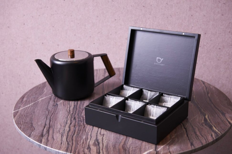 Bredemeijer Caja Para Bolsitas De Té Con 6 Compartimentos, Negro 184006