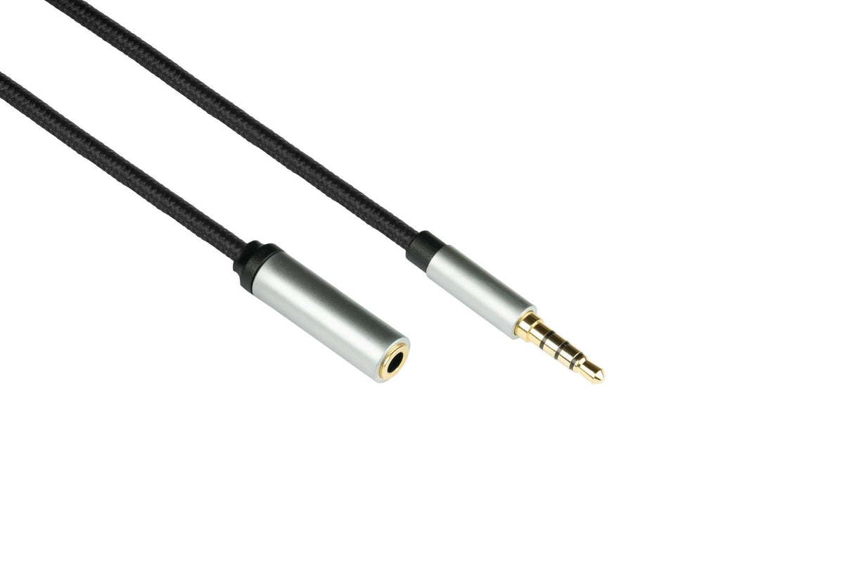 Python Cable De Audio 4-Pol. Klinkenst. An Conector Hembra Negro 0,5m