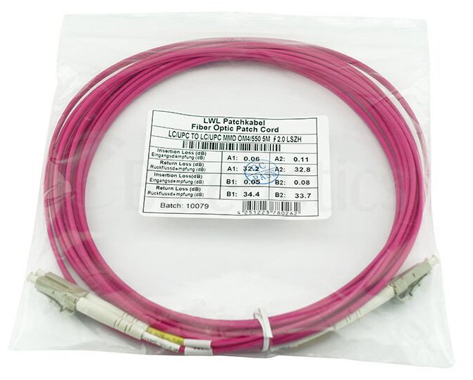 Blueoptics Sfp3131fu7.5mk Cable De Fibra Optica 7,5 M Lc Om4 Magenta