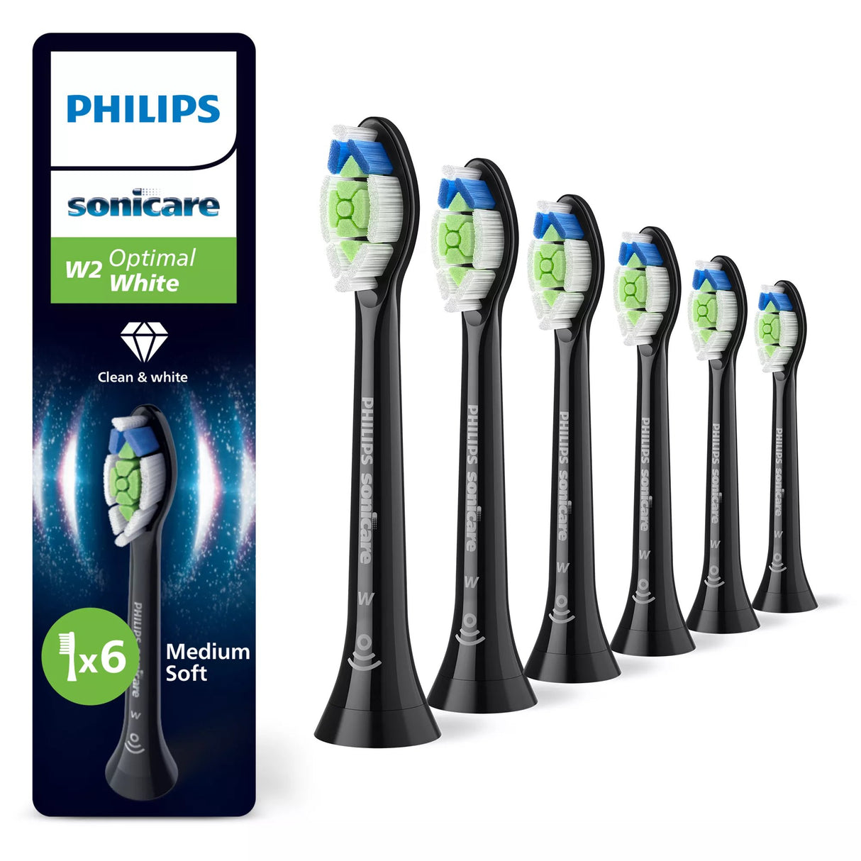 EAN 8720689036696 - Philips HX6066/88 cepillo de cabello 6 pieza(s) Negro imagen 1