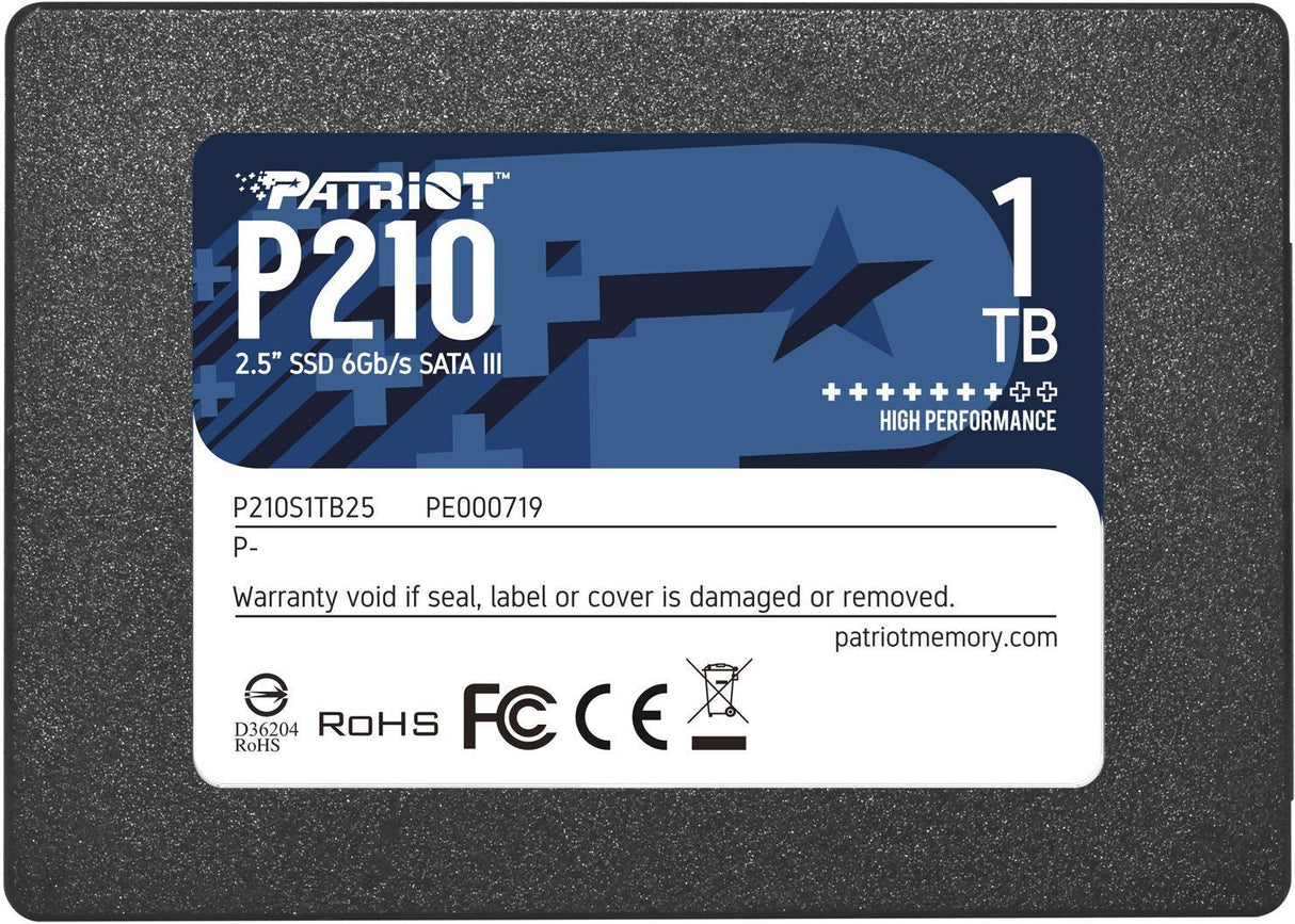 EAN 0814914026823 - Patriot Memory P210 1 TB 2.5" Serial ATA III imagen 1