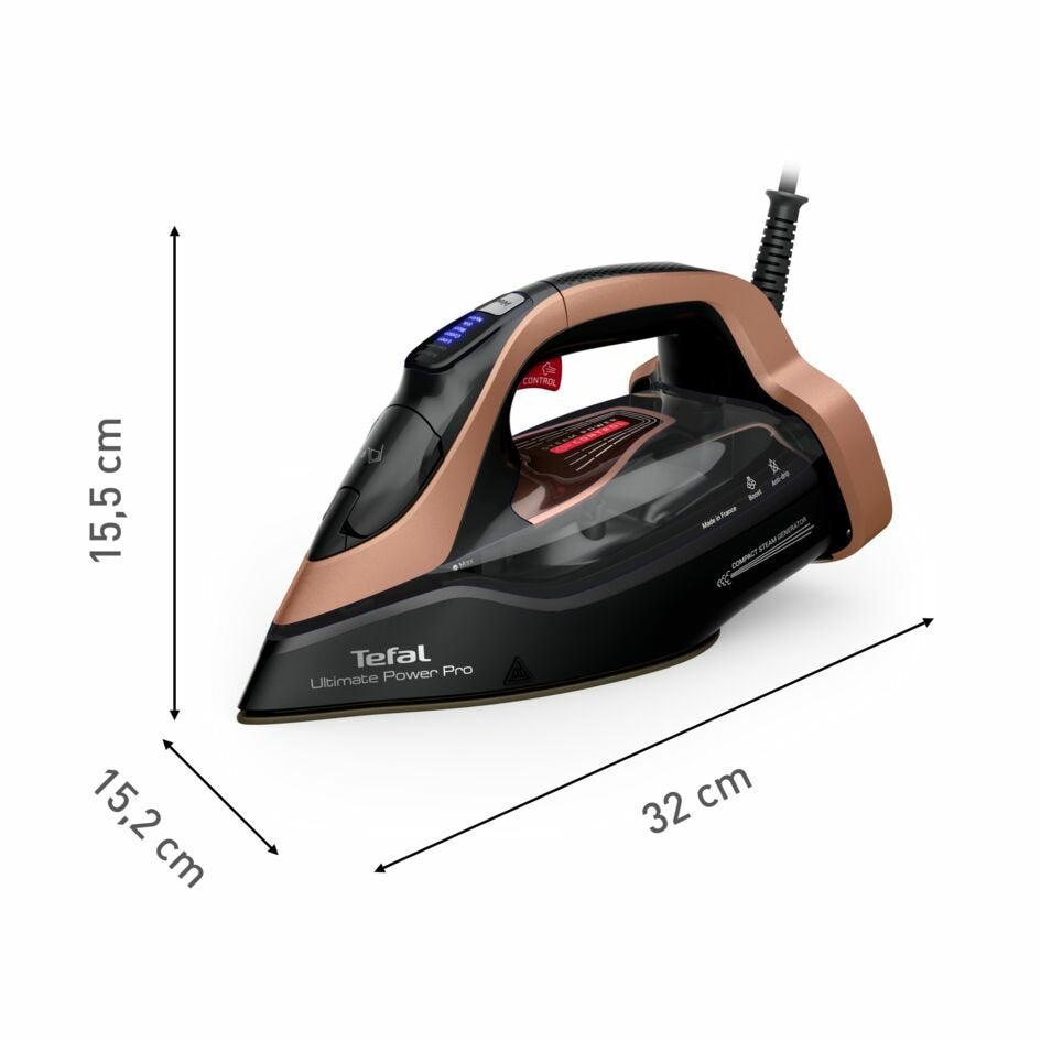 EAN 3121040089040 - Tefal Ultimate Power Pro FV9E50 Plancha vapor-seco Durilium AirGlide Autoclean soleplate 3200 W Negro, Co imagen 3