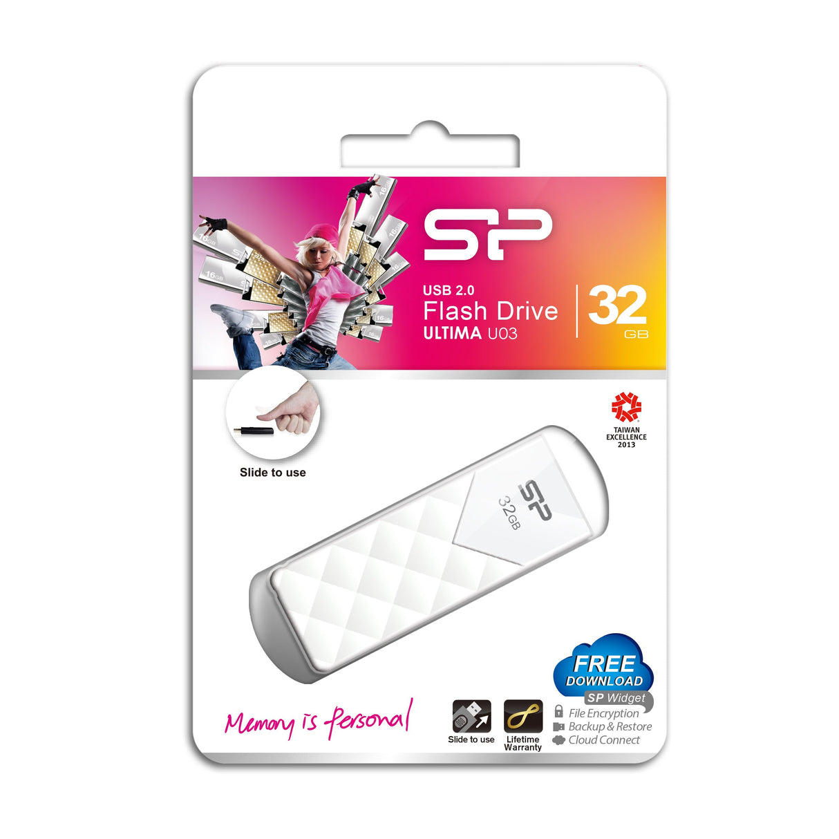 Pendrive Silicon Power 32gb Usb2.0 Cob U03 Azul