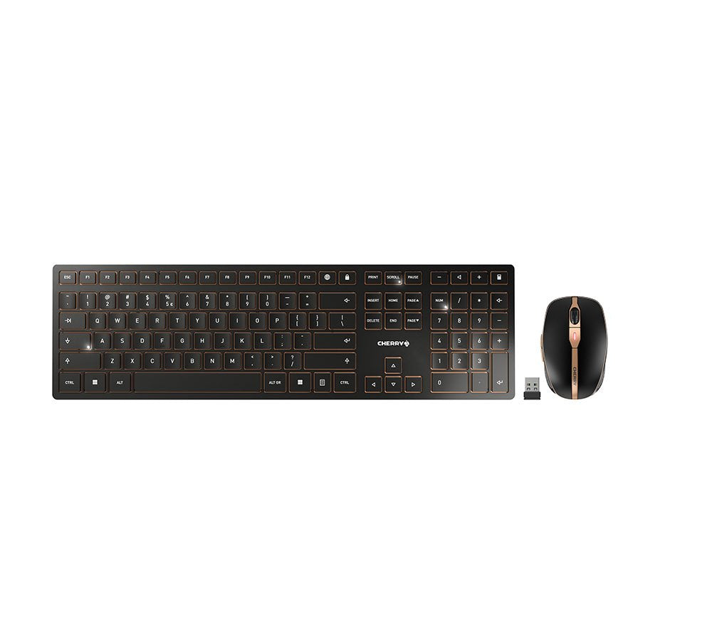 EAN 4025112095399 - CHERRY DW 9100 SLIM teclado Ratón incluido Universal RF Wireless + Bluetooth QWERTY Inglés de EE. UU. Neg imagen 1