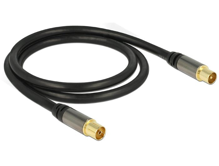 EAN 4043619889228 - DeLOCK 88922 cable coaxial RG-6/U 1 m IEC Negro imagen 1