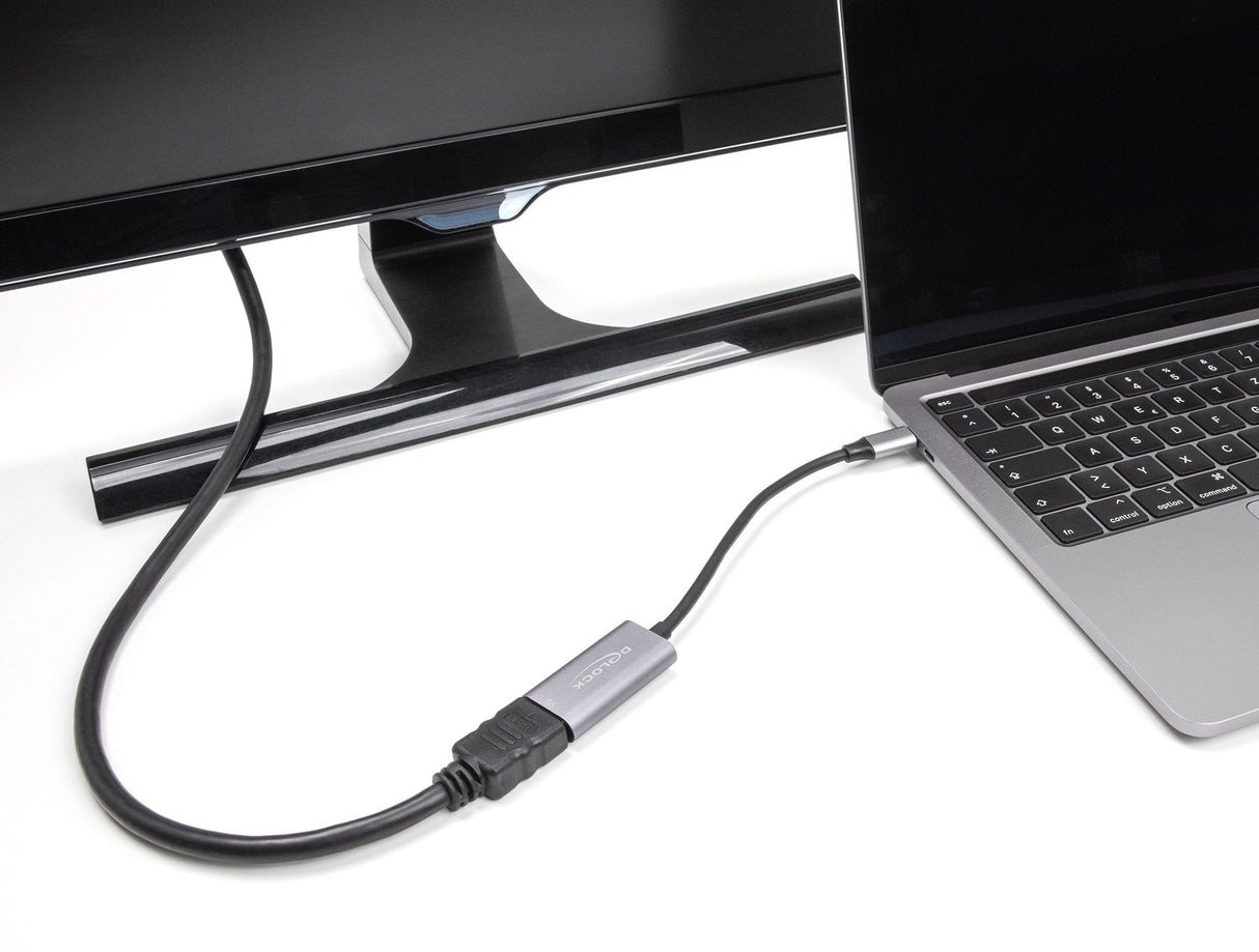 Adaptador Usb Delock, Conector Usb-C> Hdmi Socket 8k 30hz Gray/Negro, 15 Cm, Hdr Y Hdcp 60021