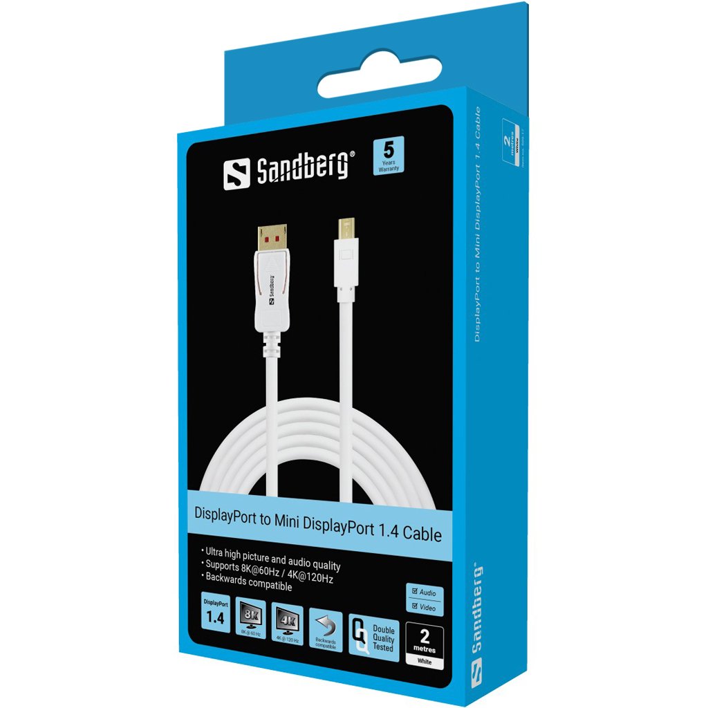 Sandberg Cable Displayport -> Mini Displayport 1.4 8k60hz 2m