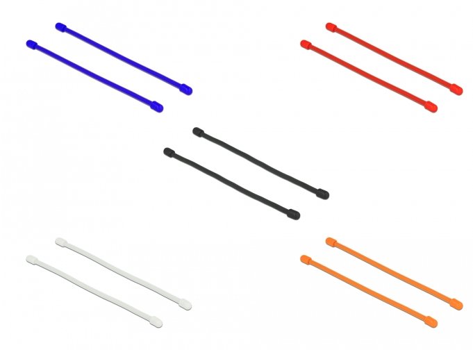 Delock Brida Para Cables Biegsam L 250 X B 4 Mm De Colores Surtido Set 10 Unidades