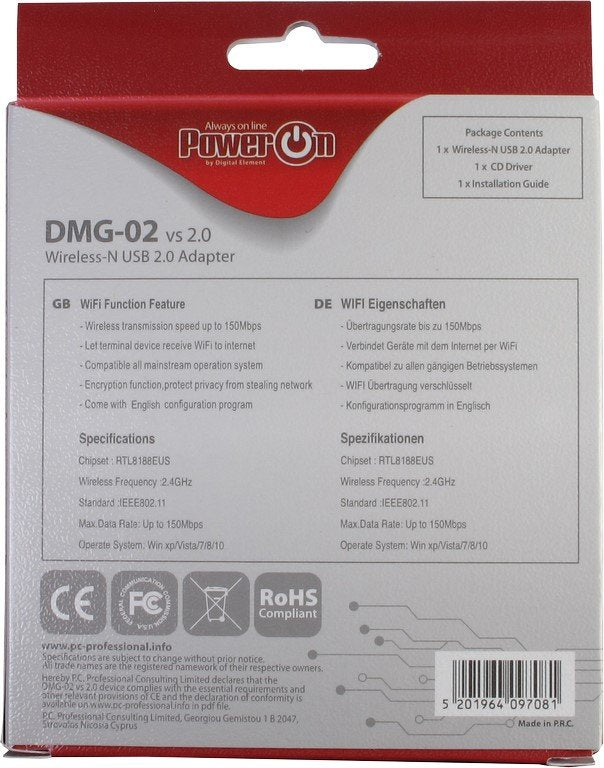 EAN 5201964097081 - Inter-Tech DMG-02 WLAN 150 Mbit/s imagen 4