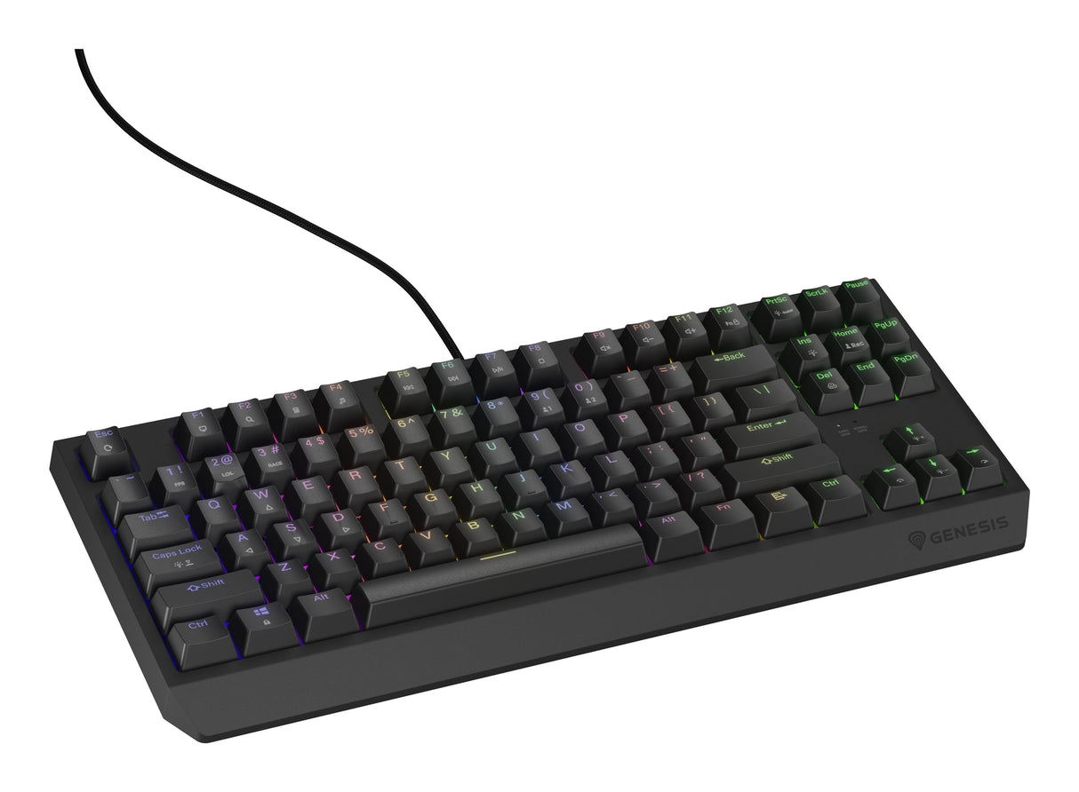 Genesis Thor 230 Tkl Rgb Mechanical Gaming Keyboard, Outemu Brown Switch, Us Layout, Wired, Black