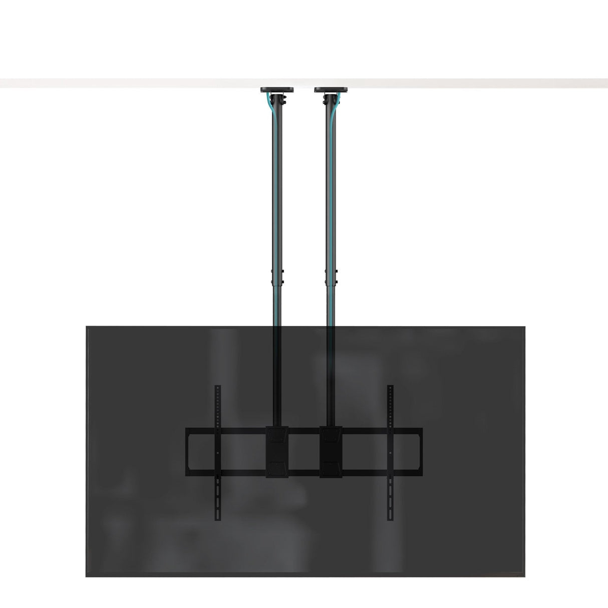 Soporte Techo Doble Mastil Pantallas 60-120" Negro