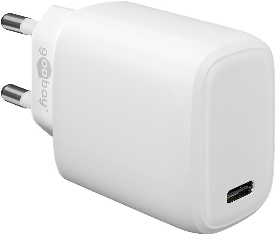 Goobay 65406 Cargador Usb-C Pd Gan Fast Charger (20 W), White