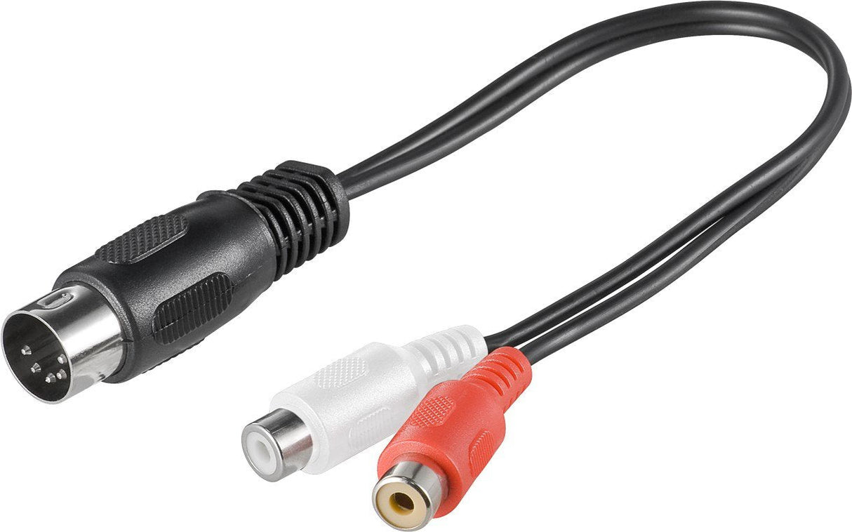 Adaptador Din5 M A 2xrca H 0,20cm