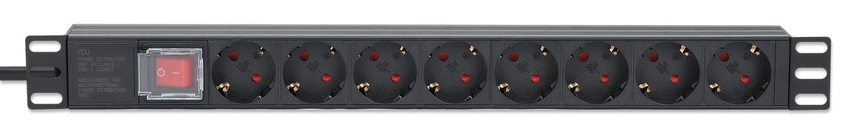 EAN 0766623715126 - Intellinet 715126 unidad de distribución de energía (PDU) 8 salidas AC 1U Aluminio imagen 3
