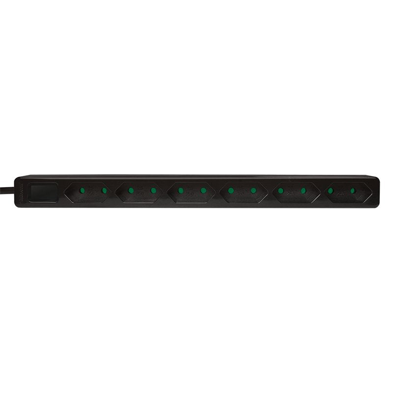 Regleta Logilink Outlet Strip Euro Sockets Black