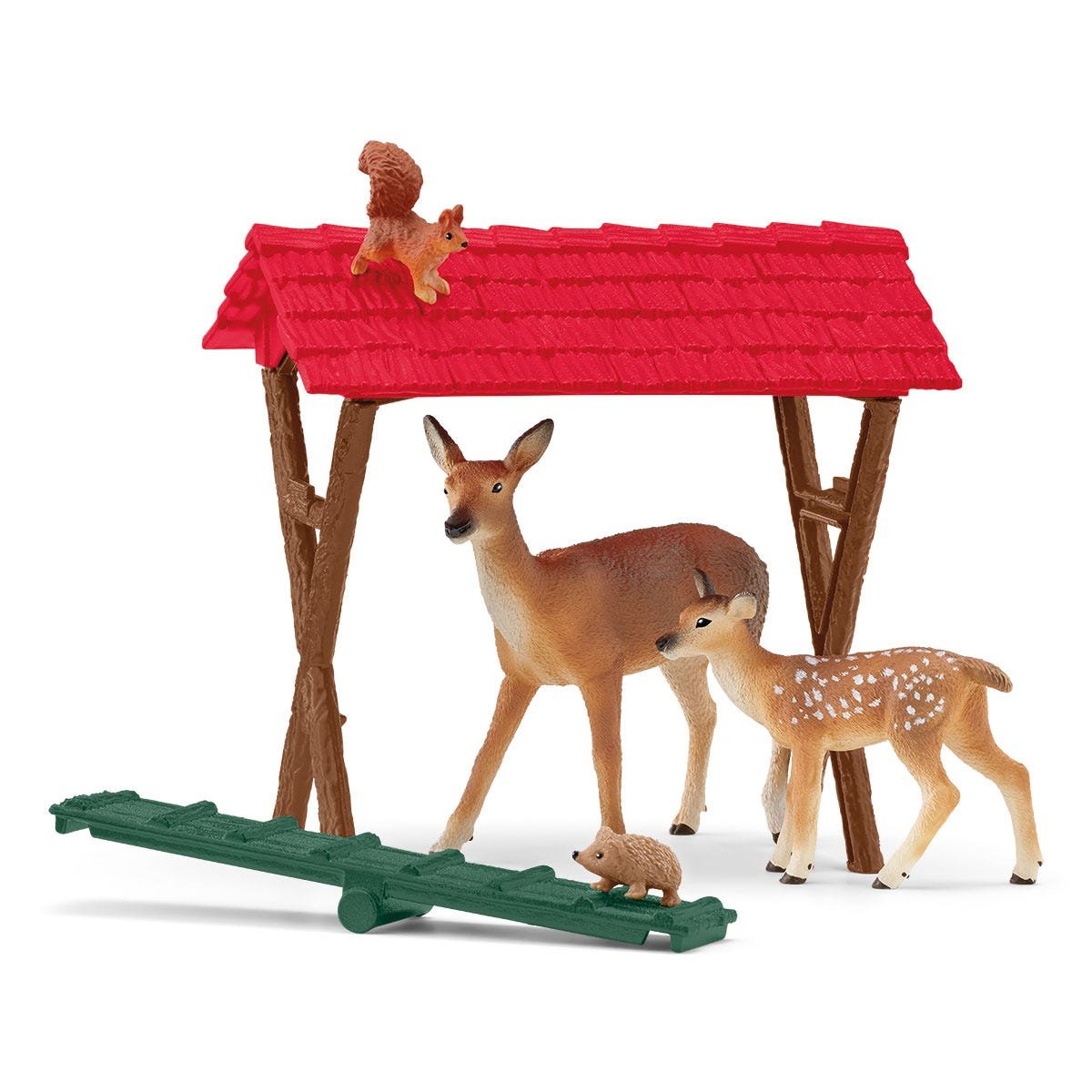 Figura Schleich Farm World Alimentando A Los Animales Del Bosque 42658