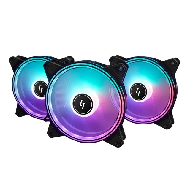 Ventilador Chieftec Rgb Nf-3012-Rgb, 120x120x25 Mm, Con Conector De 3 Pines / 4 Pines