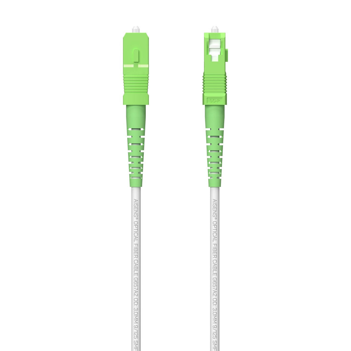 Aisens Cable Fibra Optica G657a2 3.0 9/125 Smf Simplex Cpr Dca Lszh - Sc/Apc-Sc/Apc - 300m - Blanco