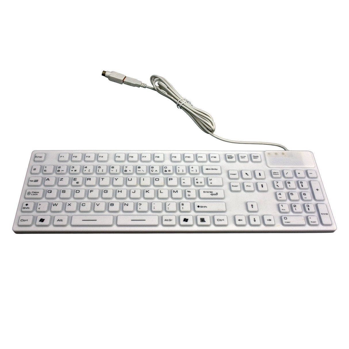Mcl-Samar Teclado Étanche Con Cable En Silicona - Blanco