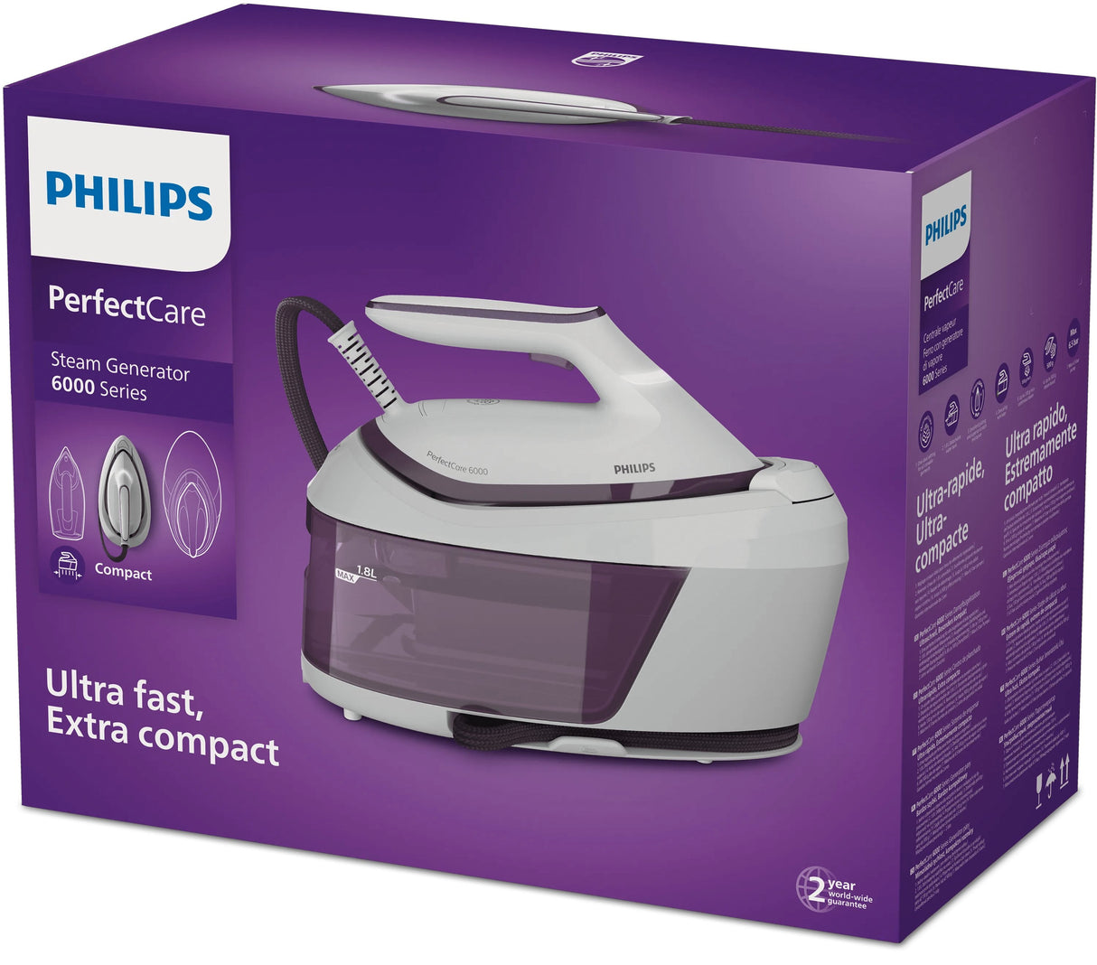 EAN 8720389015267 - Philips 6000 series PSG6020/30 estación plancha al vapor 2400 W 1,8 L Suela SteamGlide Plus imagen 5