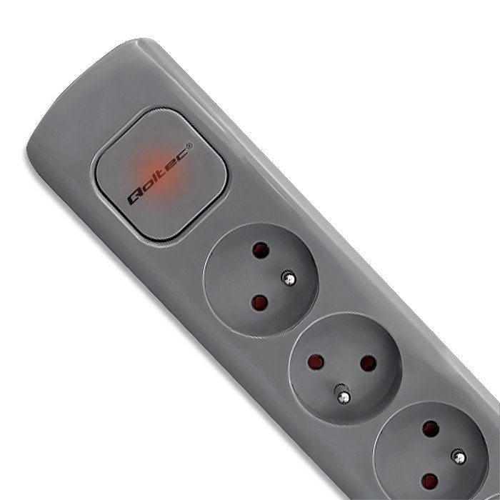 EAN 5901878502779 - Qoltec 50277 base múltiple 1,8 m 6 salidas AC Interior Gris imagen 7