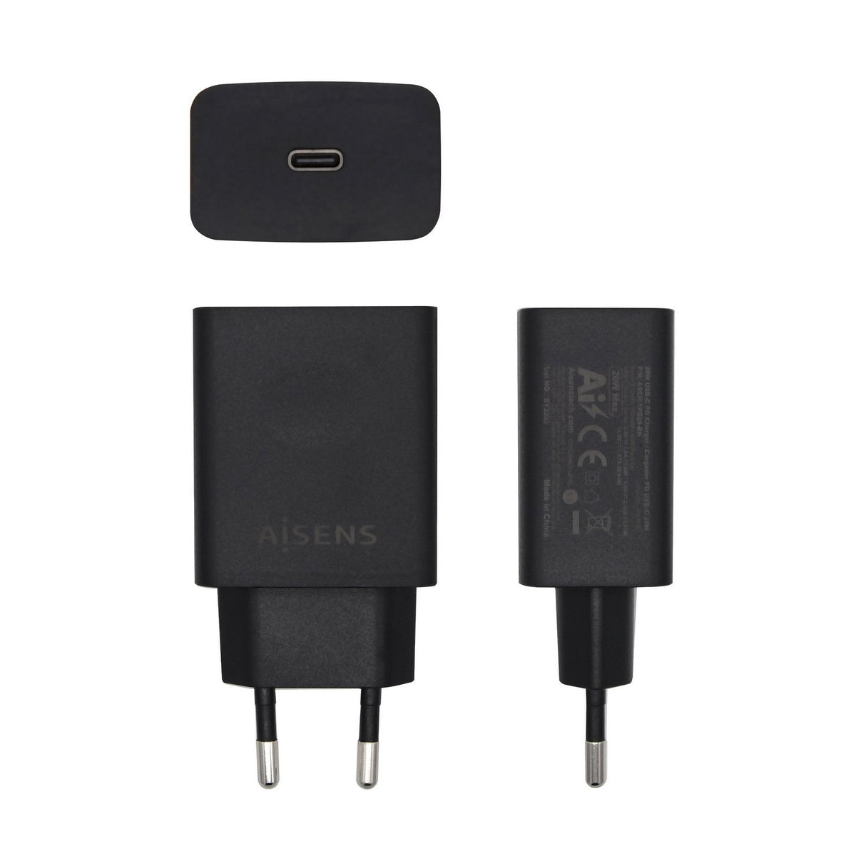 EAN 8436574706215 - AISENS ASCH-1PD20-BK cargador de dispositivo móvil GPS, MP3, MP4, Teléfono móvil, Smartphone, Tableta Cor imagen 2