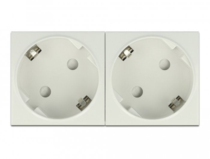 Toma De Corriente Delock Easy 45 Con Contacto De Puesta A Tierra, Disposición De 45 °, 2 Vías Expandible 45x45 Mm
