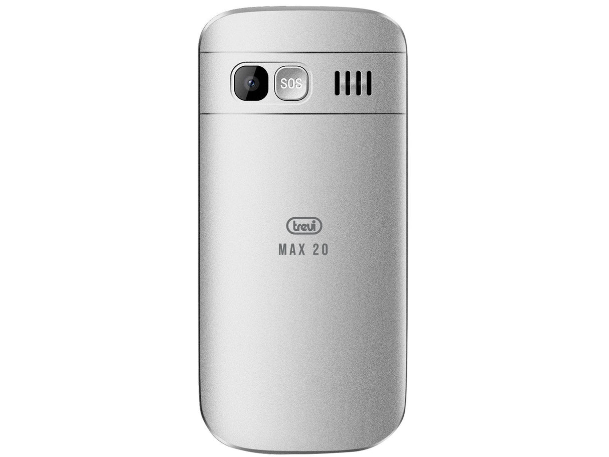 EAN 8011000039404 - Trevi Max 20 4,5 cm (1.77") 160 g Plata Teléfono para personas mayores imagen 3